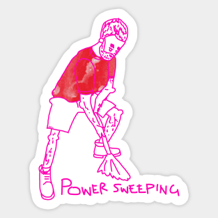 Pink and Red Power Sweeping Sticker